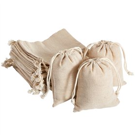 Daucin Lot de 30 sacs en coton avec cordon de serrage