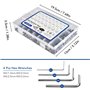 1120Pièces Jeu de Vis M2 M3 M4 M5 en 304 Acier inoxydable à tête plate avec Ecrous et Rondelles Visserie Vis avec Boîte de Range