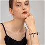 FDEETY Bracelet Femme Pierre Naturelle Violet Noir Bijoux Femme Élégant Bracelet Perle pour Femme Amitié pour Cadeau Spécial