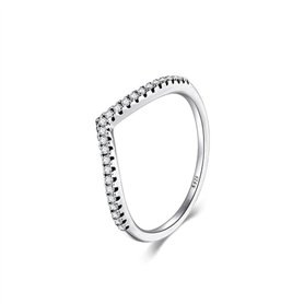 XFSRG Bague Femme Élégante avec Zirconium Bague Bijoux Bague Réglable pour Toutes Occasions Bague Argent pour Femme Elle
