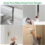 Verrous de Sécurité pour Enfant,2pcs Serrure de Sécurité Portes Serrure de Porte à Levier Sécurite Fenetre Placard Bloc Porte Se