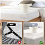 Nokwocy Supports de Draps, Draps-Housses-Lot de 4 Tendeurs de Drap de Lit, avec Bandes de Fermeture, Antidérapantes, pour Mainte