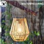 Lanterne Solaire Extérieur, 2 Pièces Lanterne Solaire Exterieur Jardin, IP65 Lampe Solaire Exterieur, Lanternes Solaires en Roti