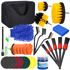Kureny 31Pcs Lot de Brosse Nettoyage Voiture