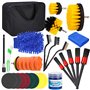 Kureny 31Pcs Lot de Brosse Nettoyage Voiture