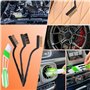 Kureny 31Pcs Lot de Brosse Nettoyage Voiture,Kit nettoyage voiture,Detailing auto,Kit Polissage Voiture,Brosse Nettoyage Perceus