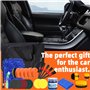 Kureny 31Pcs Lot de Brosse Nettoyage Voiture,Kit nettoyage voiture,Detailing auto,Kit Polissage Voiture,Brosse Nettoyage Perceus