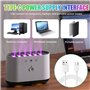 Humidificateur d'air à ultrasons avec lumières LED 7 couleurs, haut-parleur Bluetooth, 6 buses, humidificateur d'air silencieux 