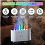 Humidificateur d'air à ultrasons avec lumières LED 7 couleurs, haut-parleur Bluetooth, 6 buses, humidificateur d'air silencieux 