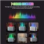 Humidificateur d'air à ultrasons avec lumières LED 7 couleurs, haut-parleur Bluetooth, 6 buses, humidificateur d'air silencieux 