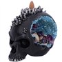 Nemesis Now Brûleur d'encens à refoulement Crystal Hatchlings - 14 cm - Bleu