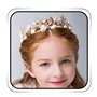 IYOU Princesse Fleur D'or Et Coquillage Casque Perle Chaîne De Cheveux Cristal De Mariée Accessoires De Cheveux De Mariage pour
