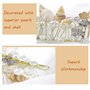 IYOU Princesse Fleur D'or Et Coquillage Casque Perle Chaîne De Cheveux Cristal De Mariée Accessoires De Cheveux De Mariage pour 