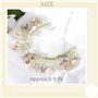 IYOU Princesse Fleur D'or Et Coquillage Casque Perle Chaîne De Cheveux Cristal De Mariée Accessoires De Cheveux De Mariage pour 
