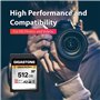 Gigastone A2 V60 Carte Mémoire SDXC 512 Go, 4K Caméra Pro Série, Vitesse 150 Mo/s. Compatible avec Caméra Canon Nikon Sony Panas