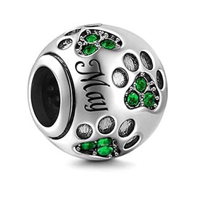 Charm New 2024 MariaFonte Patte Mois Mai Anniversaire Remise de Diplôme Pendentifs Original Offres Charming Beads Argent 925 Mam