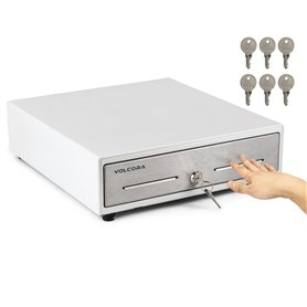 Tiroir de caisse enregistreuse à ouverture manuelle avec système de point de vente (POS) Blanc avec panneau tactile en acier ino