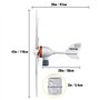 VEVOR Générateur de turbine éolienne 300 W - 12 V - Contrôleur MPPT électrique - 13 m/s - Avec régulateur de charge à 5 feuilles