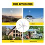 VEVOR Générateur de turbine éolienne 300 W - 12 V - Contrôleur MPPT électrique - 13 m/s - Avec régulateur de charge à 5 feuilles