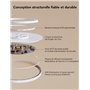 Govee Plafonnier LED RGBIC, Plafonnier Intelligent 30cm, 2400LM 2200-6500K Lampe de Plafond avec 16 Millions de Couleurs DIY, Lu