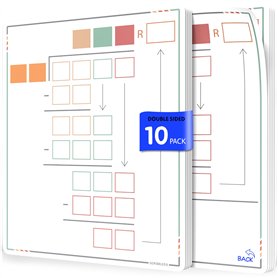 SCRIBBLEDO Lot de 10 feuilles réutilisables de pratique longue division 27
