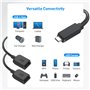 Cable Matters Séparateur USB-C mâle vers double USB-A femelle 1 entrée 2 sorties - 0,3m, Hub séparateur USB-C vers USB avec tran