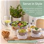 Useful Co. Saladier glacé 4,5 l Grand bol de service réfrigéré avec couvercle pour fêtes