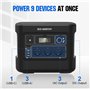 ECO-WORTHY Generateur Electrique Portable 1000 Power Station avec panneau solaire 240W (2pcs 120W) kit panneau solaire pour camp