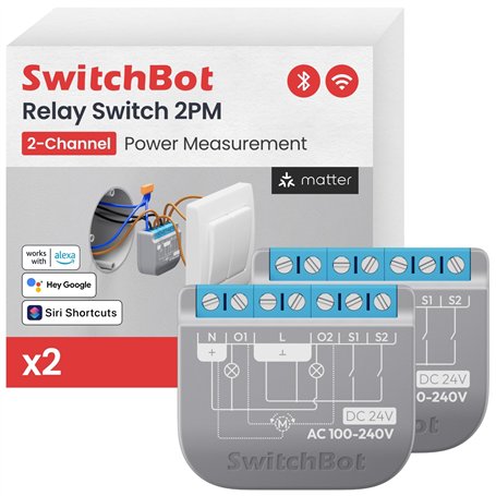SwitchBot Matter Relais interrupteur 2PM
