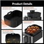 GlasFlength Moule Silicone Air Fryer pour Ninja Double Stack XL SL400EU, 2 Paquet Accessoires Air Fryer Réutilisable sans BPA Ai