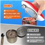 GlasFlength Ouvre-Boîte Électrique, Ouvre Boite de Conserve Portable Bord Lisse Ouvre Bouteille Electrique pour La Cuisine, Les 