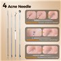 GlasFlength Aspirateur Point Noir, Point Noir Extracteur avec 4 Sondes & 5 Modes 65KPa Aspire Point Noir Vide Extracteur de Poin
