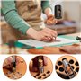 Nizirioo 15 Pièces Poinçon Creux En Cuir, Poinçon Creux En Acier Rond, Kit D'Outil De Poinçonnage Perforateur Cuir 0.5mm-6mm Set