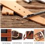 Nizirioo 15 Pièces Poinçon Creux En Cuir, Poinçon Creux En Acier Rond, Kit D'Outil De Poinçonnage Perforateur Cuir 0.5mm-6mm Set