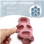 MEYAGOT Bac À Glaçons pour Aliments pour Bébés, 4 Pièces Moule À Glaçons Silicone, Bac a Glacons avec Couvercle Bebe, Stockage d