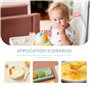 MEYAGOT Bac À Glaçons pour Aliments pour Bébés, 4 Pièces Moule À Glaçons Silicone, Bac a Glacons avec Couvercle Bebe, Stockage d