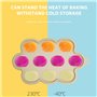 MEYAGOT Bac À Glaçons pour Aliments pour Bébés, 4 Pièces Moule À Glaçons Silicone, Bac a Glacons avec Couvercle Bebe, Stockage d