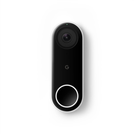 Google Nest Doorbell (filaire) – Anciennement Nest Hello – Sonnette vidéo avec diffusion en continu 24h/24 et 7j/7 – Caméra inte