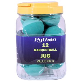 Python (vert) Lot de 12 balles de racquetball (super rapide avec visibilité optimale)