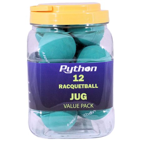 Python (vert) Lot de 12 balles de racquetball (super rapide avec visibilité optimale)
