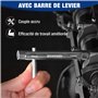 WORKPRO Jeu de 9 Clés à Bougie et à Pipe, Clés à Tube de 6x7 à 20x22 mm avec Barre de Rotation et Sac de Rangement, pour Réparat