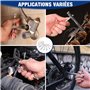 WORKPRO Jeu de 9 Clés à Bougie et à Pipe, Clés à Tube de 6x7 à 20x22 mm avec Barre de Rotation et Sac de Rangement, pour Réparat