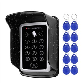 NN99 Lecteur de Carte EM du Clavier 125KHz du système de contrôle d'accès RFID + Couverture imperméable Anti-Pluie + 10pcs RFID