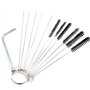 Jeu de 10 tournevis carburateur + sac EVA + brosse de nettoyage, jeu d'outils pour le réglage du carburateur Outil tournevis pou