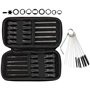 Jeu de 10 tournevis carburateur + sac EVA + brosse de nettoyage, jeu d'outils pour le réglage du carburateur Outil tournevis pou
