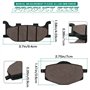 SOLLON Plaquettes de frein avant et arrière pour Yamaha TDR 125 1993 1994 1995 1996 1997 1998 1999 2000 2001 2002 2003