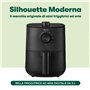 BELLA Friteuse à Air Manuelle de 3 L, Multifonction 5-en-1 avec Plateau et Panier Antiadhésifs Amovibles et Lavables au Lave-vai