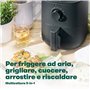 BELLA Friteuse à Air Manuelle de 3 L, Multifonction 5-en-1 avec Plateau et Panier Antiadhésifs Amovibles et Lavables au Lave-vai