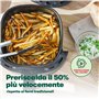 BELLA Friteuse à Air Manuelle de 3 L, Multifonction 5-en-1 avec Plateau et Panier Antiadhésifs Amovibles et Lavables au Lave-vai