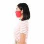 Lofbaz Tissu De Coton De Masque Facial En Tissu Avec Poche De Filtre Lavable Réutilisable (Rouge Vif - Paquet de 3, Adulte L)